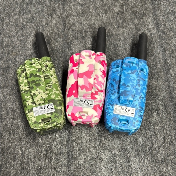 Kids Walkie Talkie Set - Green, Pink, and Blue - Picture 2 of 6